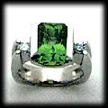 Arizona Peridot and Diamond Ring