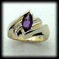 Four Peaks Amethyst and Diamond Ring