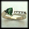 Arizona Peridot and Diamond Ring