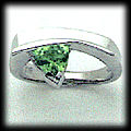 Arizona Peridot and White Gold Ring