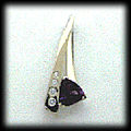 Four Peaks Amethyst and Diamond Pendant